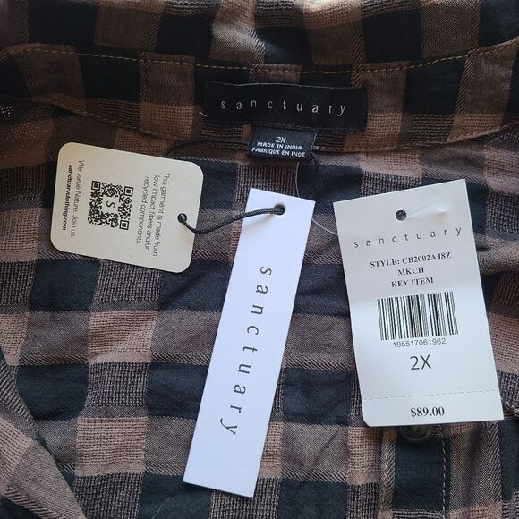 Sanctuary Bianca Gingham plaid button up shirt - Picture 15 of 16